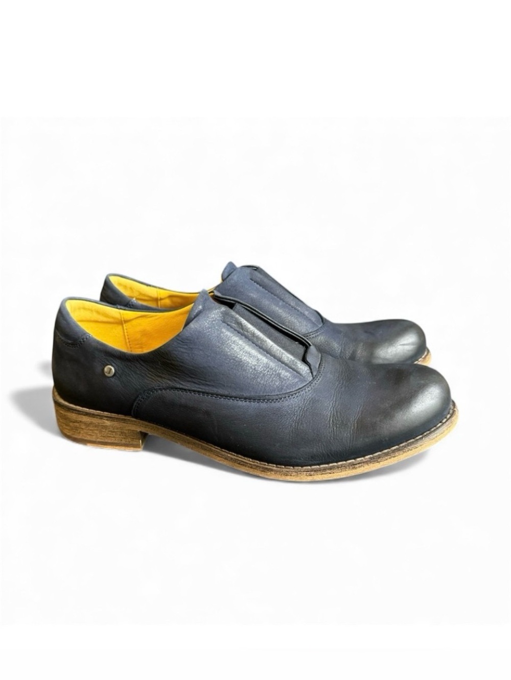 JAFA Oxford Shoes 206 Navy Blue Leather Slip-On Flats Academia Comfort Womens 42